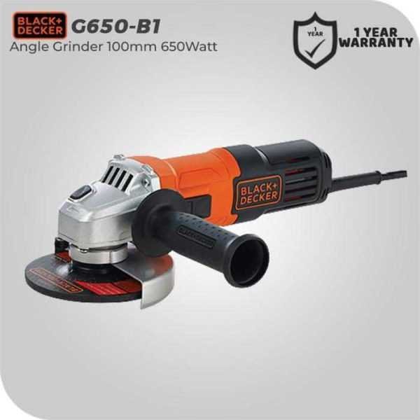 BLACK AND DECKER G650 ANGLE GRINDER SUPER SLIM SAG 650 WATT 100MM