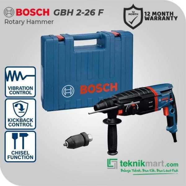 BOSCH GBH 2-26 F ROTARY HAMMER 800WATT 3JOULE 26MM (WITH SDS PLUS QUICK CHUCK)