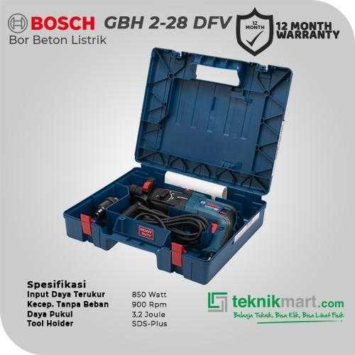 BOSCH GBH 2-28 DFV ROTARY HAMMER WITH SDS PLUS 800WATT 3.2JOULE 28MM - Image 2
