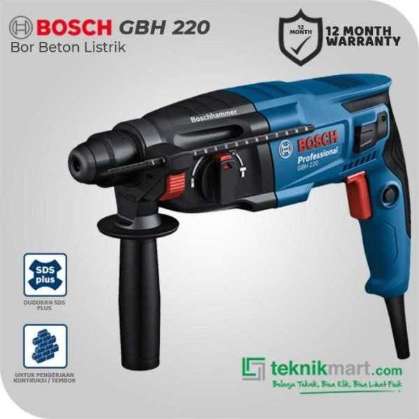 BOSCH GBH 220 ROTARY HAMMER 720WATT 2 JOULE SDS PLUS