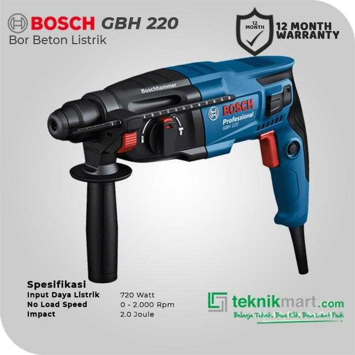 BOSCH GBH 220 ROTARY HAMMER 720WATT 2 JOULE SDS PLUS - Image 2