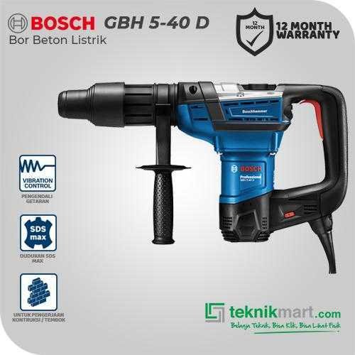 BOSCH GBH 5-40 D ROTARY HAMMER 1100WATT 8.5JOULE 40MM (SDS MAX)