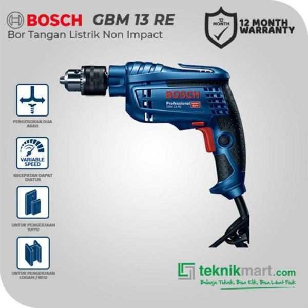 BOSCH GBM 13 RE DRILL 600WATT 13MM