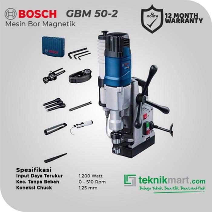 BOSCH GBM 50-2 MAGNETIC DRILL 1200WATT 50-250/100-510RPM - Image 2