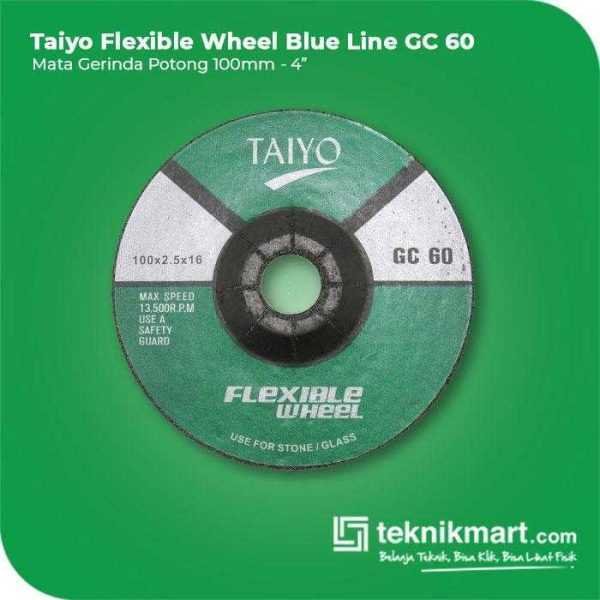 TAIYO GC 60 FLEXIBLE GRINDING WHEEL FOR STONE & GLASS GREEN LINE 100X2.5X16MM