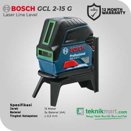 BOSCH GCL 2-15 G PROFESSIONAL COMBI LINE LASER LEVEL 2 LINES WORKING RANGE 15M (GREEN LASER) - Image 2