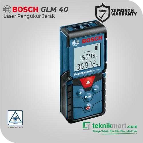 BOSCH GLM 40 LASER RANGE FINDER 40M WORKING RANGE (RED LASER)