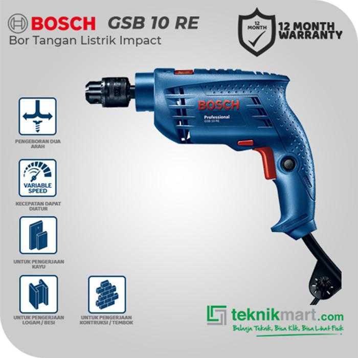 BOSCH GSB 10 RE IMPACT DRILL 500WATT 10MM