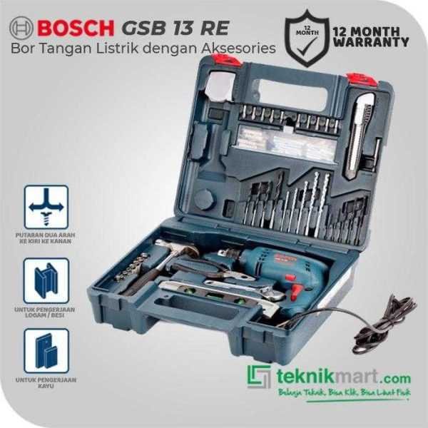 BOSCH GSB 13 RE IMPACT DRILL SET 650WATT 13MM WITH HAND TOOLS