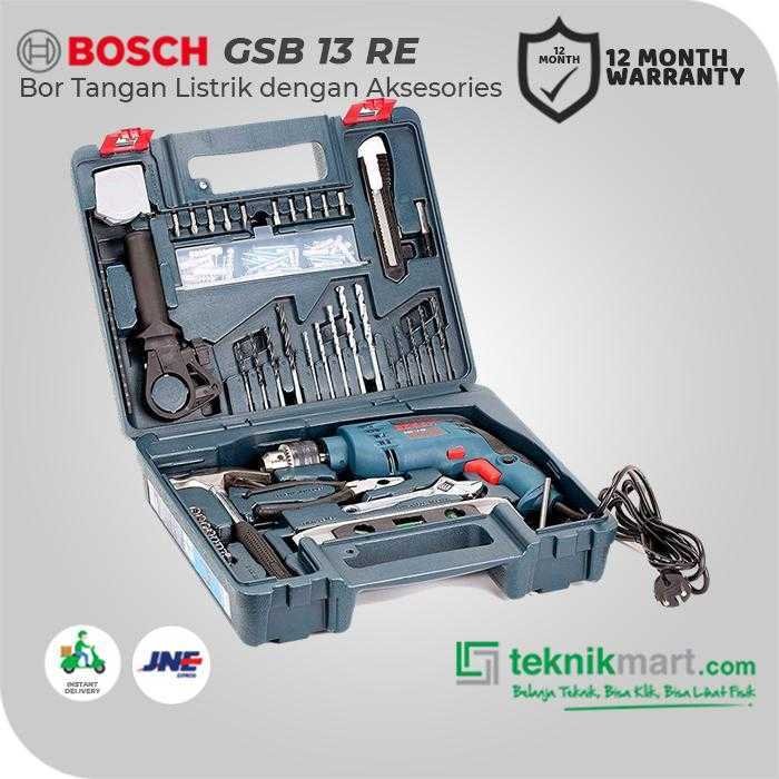 BOSCH GSB 13 RE IMPACT DRILL SET 650WATT 13MM WITH HAND TOOLS - Image 3
