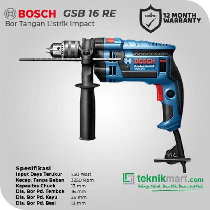 BOSCH GSB 16 RE IMPACT DRILL 750WATT 13MM - Image 2