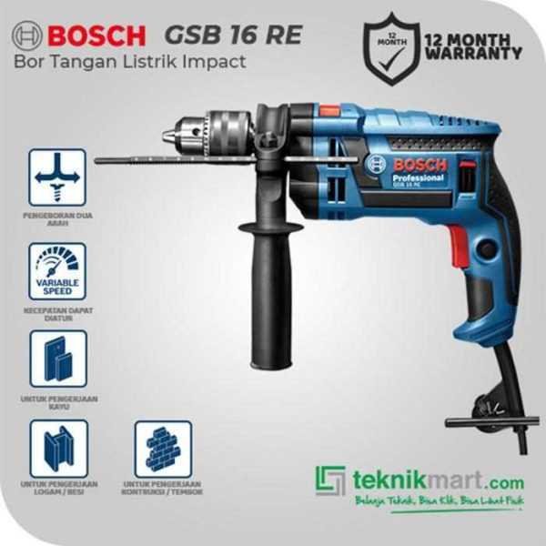 BOSCH GSB 16 RE IMPACT DRILL 750WATT 13MM