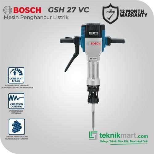 BOSCH GSH 27 VC DEMOLITION HAMMER HEX 28MM 2000WATT 62JOULE 1000BPM