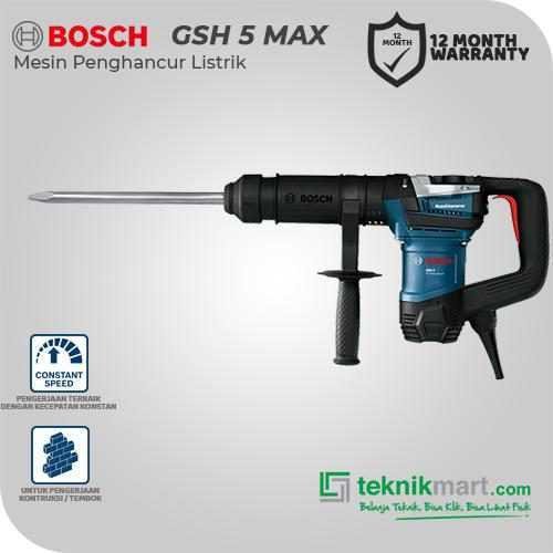 BOSCH GSH 5 DEMOLITION HAMMER WITH SDS MAX 1100WATT 7.5JOULE