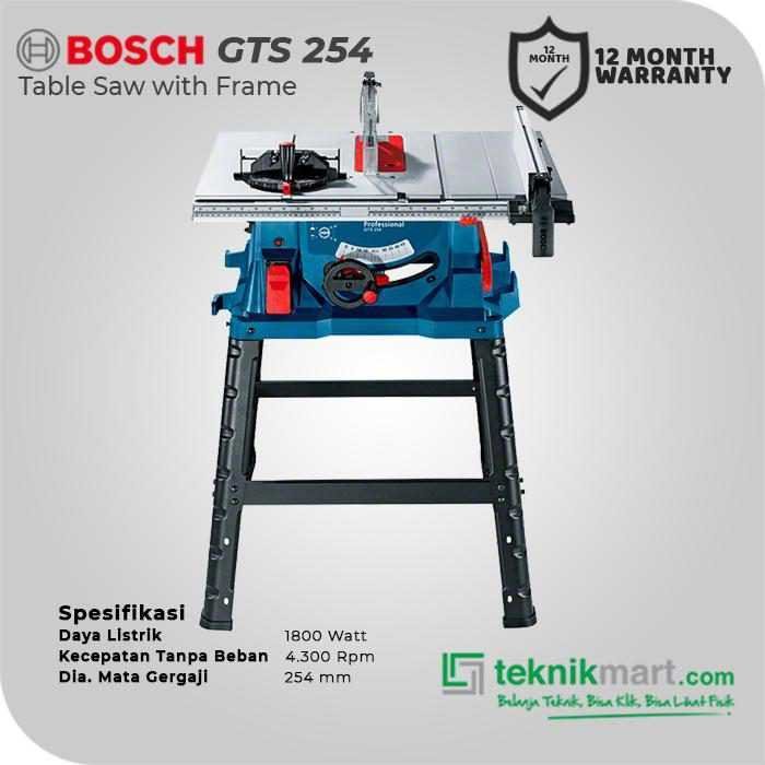 BOSCH GTS 254 TABLE SAW WITH FRAME 1800WATT 254MM 4300RPM - Image 2