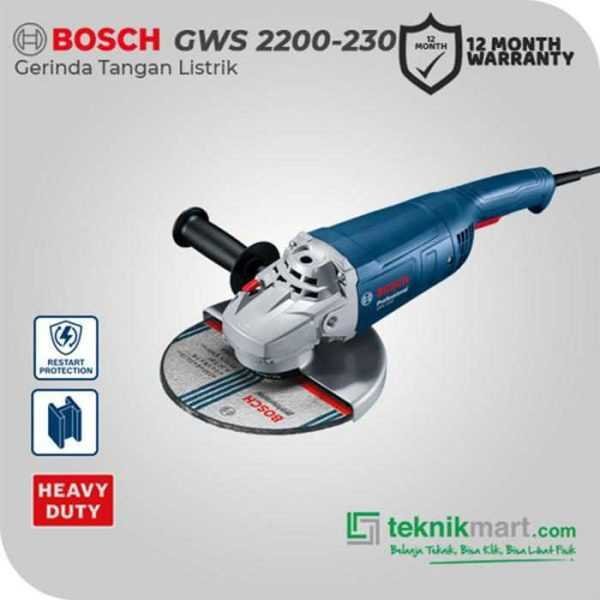 BOSCH GWS 2200 (230 MM) ANGLE GRINDER 2200WATT 230MM