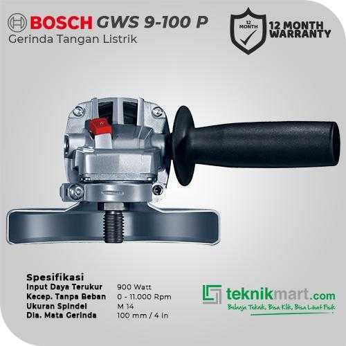 BOSCH GWS 9-100 P ANGLE GRINDER WITH PADDLE SWITCH 900WATT 100MM - Image 2