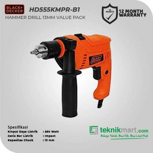 BLACK AND DECKER HD555KMPR HAMMER DRILL 550WATT 13MM VALUE PACK (100 ACCESSORIES) - Image 2