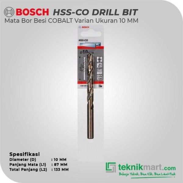 BOSCH HSS-CO METAL DRILL BIT 10X87X133MM (MATERIAL COBALT)