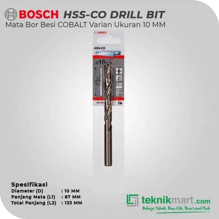 BOSCH HSS-CO METAL DRILL BIT 10X87X133MM (MATERIAL COBALT)