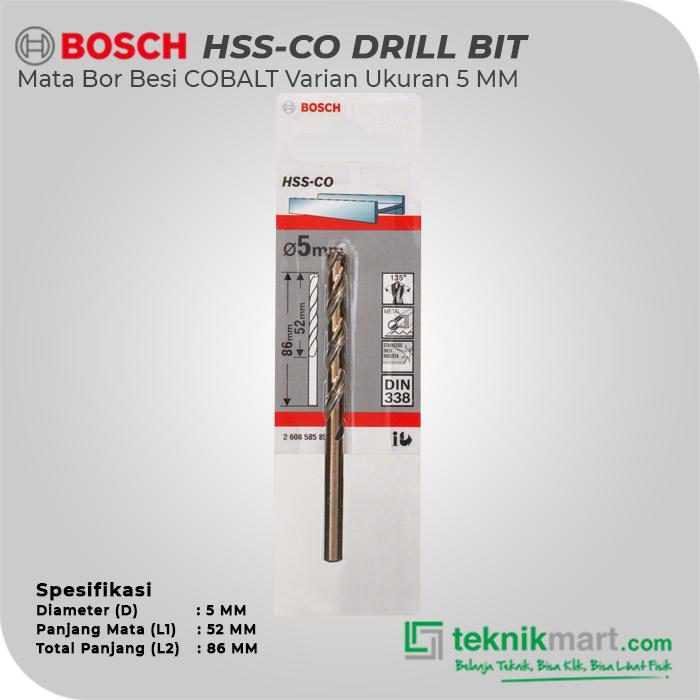 BOSCH HSS-CO METAL DRILL BIT 5X52X86MM (MATERIAL COBALT)