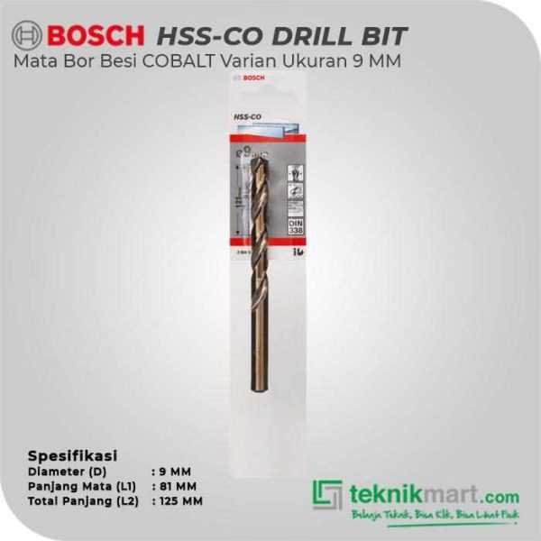 BOSCH HSS-CO METAL DRILL BIT 9X81X125MM (MATERIAL COBALT)