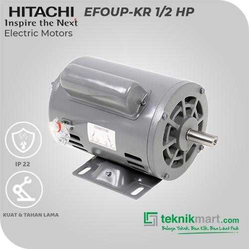 HITACHI ELECTRO MOTOR 1/2 HP 1P 4P