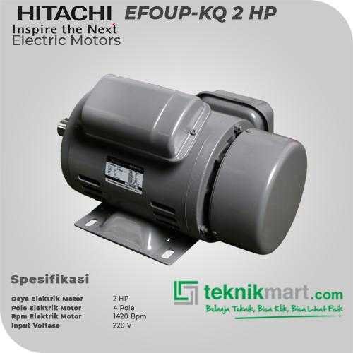 HITACHI ELECTRO MOTOR 2 HP 1P 4P - Image 2