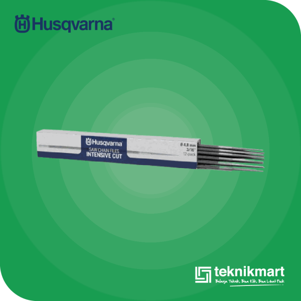 HUSQVARNA FILE ROUND 4,8MM 12-PACK INTENSIVE CUT