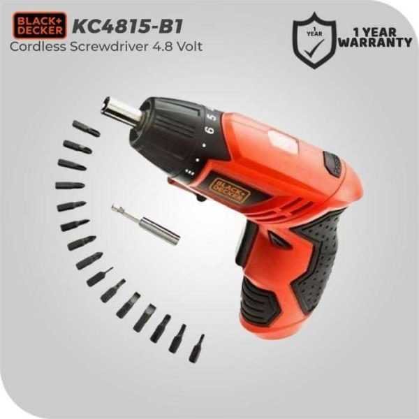 BLACK AND DECKER KC4815 CORDLESS SCREWDRIVER 4.8VOLT