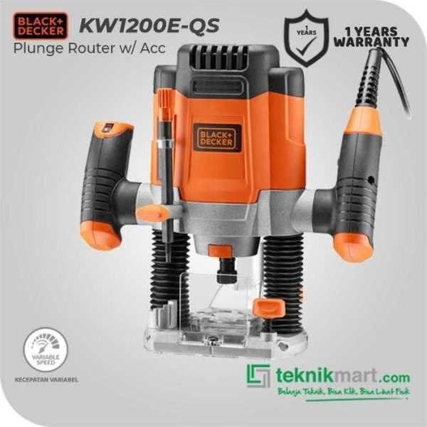 BLACK AND DECKER KW1200E PLUNGE ROUTER 1200WATT 6.35MM