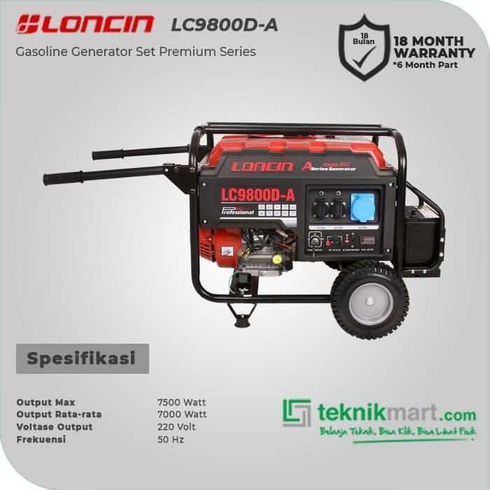 LONCIN LC 9800 DA 1PHASE RECOIL & ELECTRIC STATER GASOLINE GENSET 7,5KW - Image 2