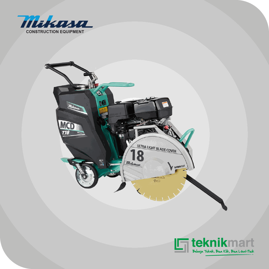 MIKASA MCD T18H CONCRETE CUTTER DENGAN HONDA GX 390 MANUAL LIFTING SCREW SYSTEM