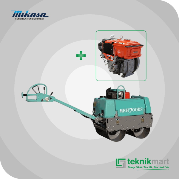 MIKASA MRH 700 DSB VIBRATION ROLLER DENGAN YANMAR DIESEL TF 70 V 5.5KW