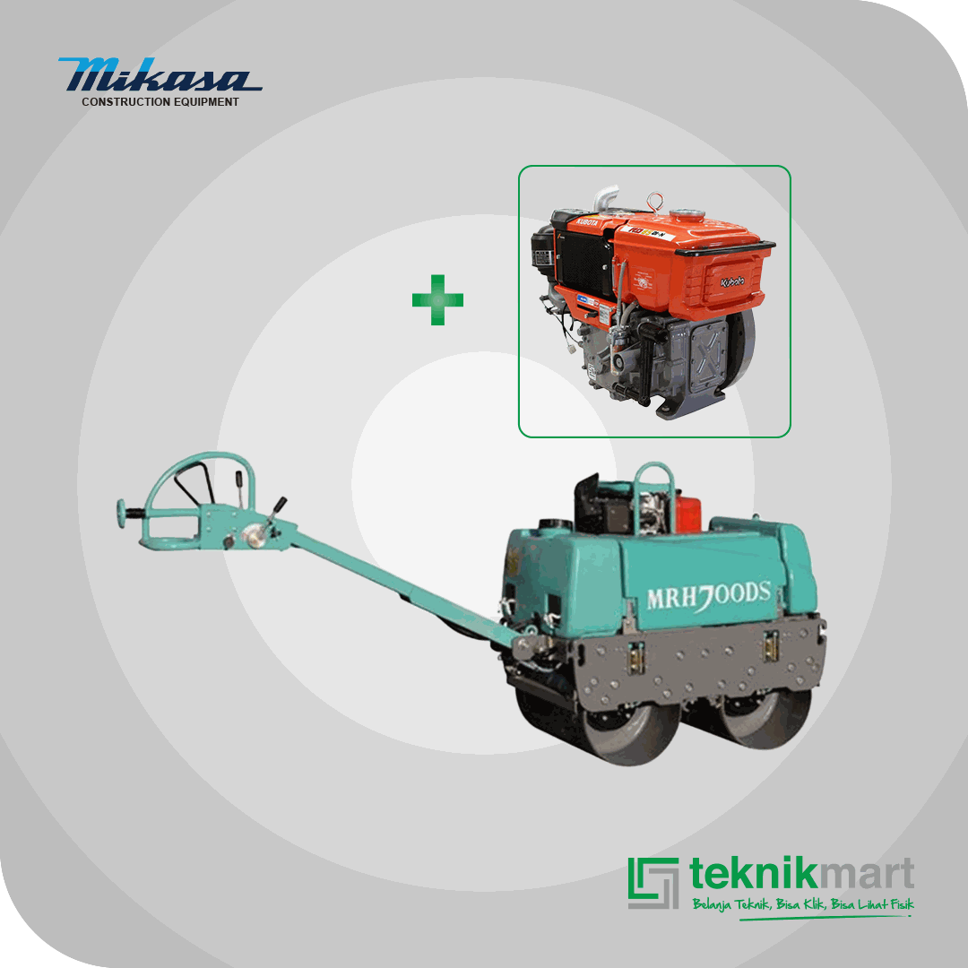 MIKASA MRH 700 DSB VIBRATION ROLLER DENGAN YANMAR DIESEL TF 70 V 5.5KW