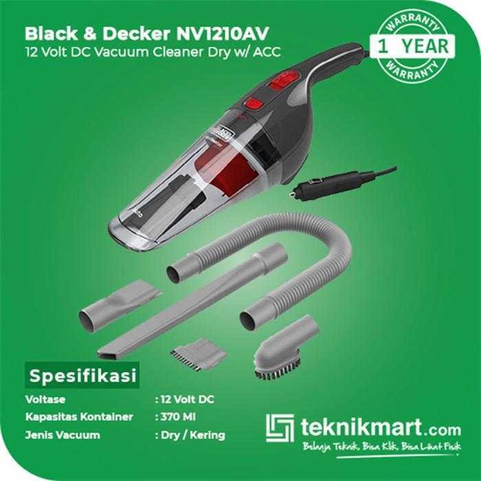 BLACK AND DECKER NV1210AV CAR VACUUM BASIC DC 12V WITH ACCESSORIES - Image 2