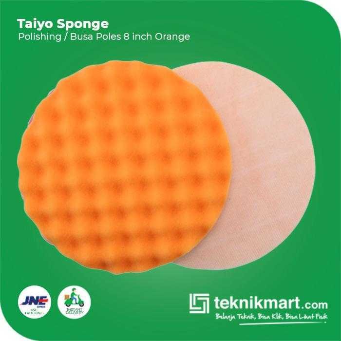 TAIYO WAFLED SPONGE POLISH ORANGE 8" - Image 3