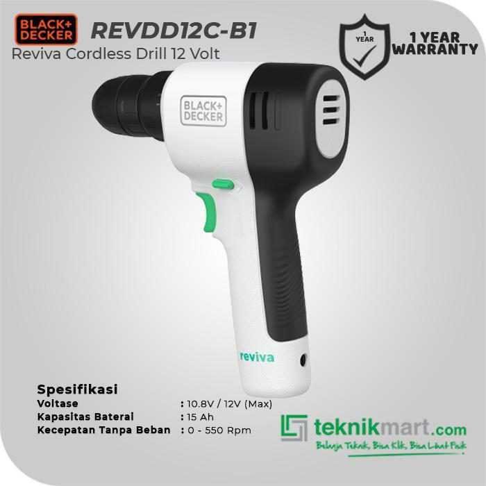 BLACK AND DECKER REVDD12C REVIVA CORDLESS DRILL DRIVER 12V 1.5AH - Image 2