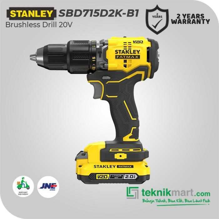 STANLEY SBD715D2K BRUSHLESS HAMMER DRILL 20V 1.5AH 0-600/1.900RPM - Image 3