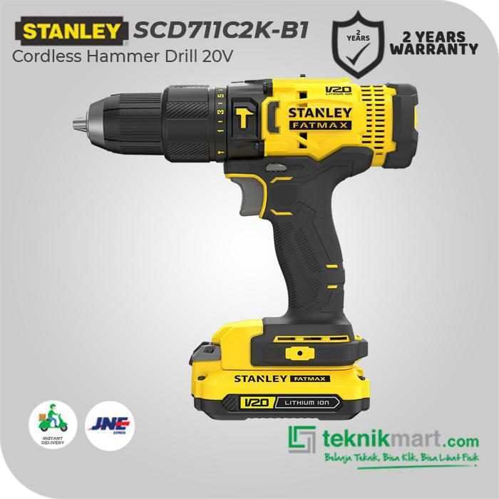 STANLEY SCD711C2K CORDLESS HAMMER DRILL 20V 1.5AH 0-400/1.500RPM - Image 3