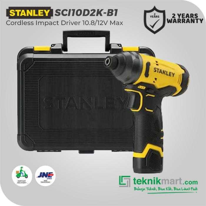 STANLEY SCI10D2K CORDLESS IMPACT DRIVER 2.0 AH 12VOLT (2xBATERAI 2.0AH + 1x CHARGER 1.5A + KITBOX) - Image 3