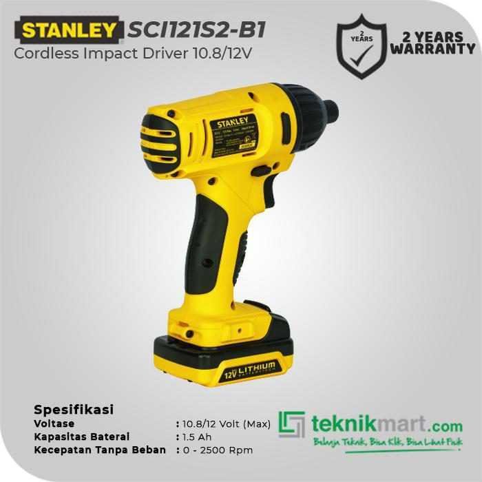 STANLEY SCI121S2 CORDLESS IMPACT DRIVER 10.8V LI-ION (2X1.5AH BATTERY+CUP CHARGER+SOFTBAG) - Image 2