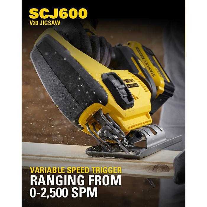 STANLEY SCJ600 CORDLESS JIGSAW BARE 20VOLT (UNIT ONLY) - Image 4
