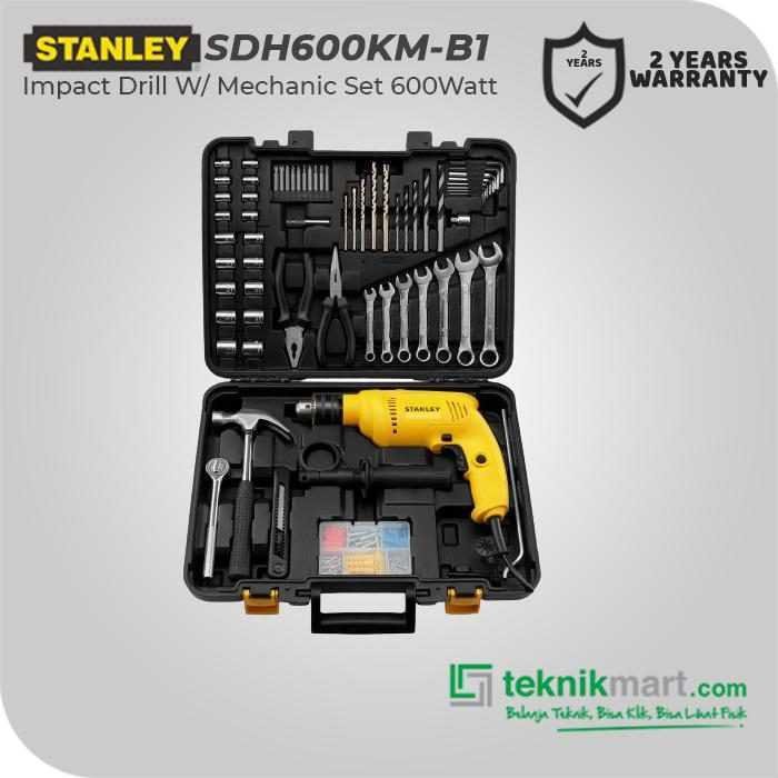 STANLEY SDH600KM IMPACT DRILL WITH MECHANIC SET 600WATT 120PCS