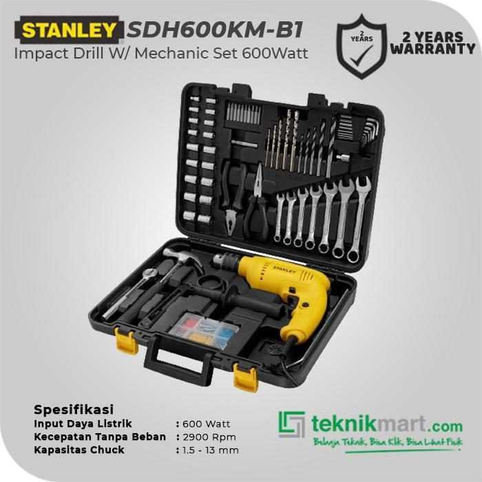 STANLEY SDH600KM IMPACT DRILL WITH MECHANIC SET 600WATT 120PCS - Image 2