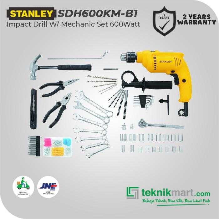 STANLEY SDH600KM IMPACT DRILL WITH MECHANIC SET 600WATT 120PCS - Image 3
