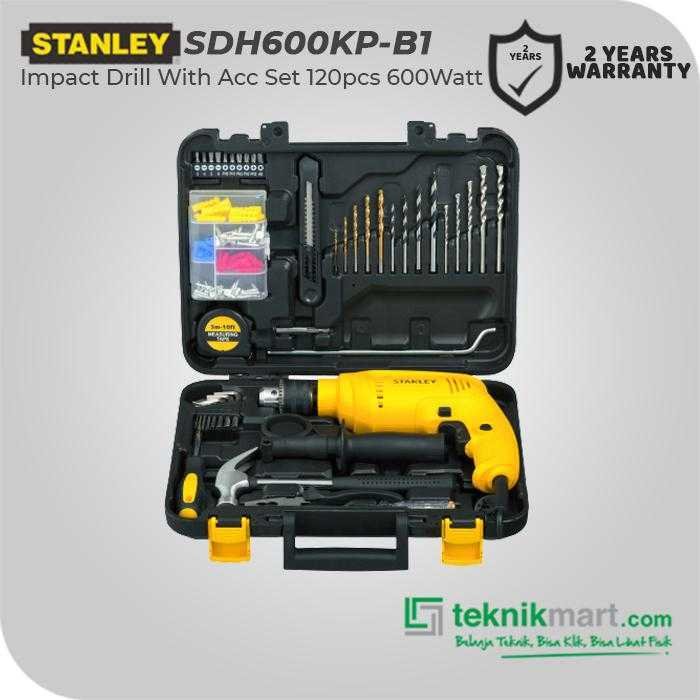STANLEY SDH600KP IMPACT DRILL WITH ACCESSORIES SET 600WATT 120PCS