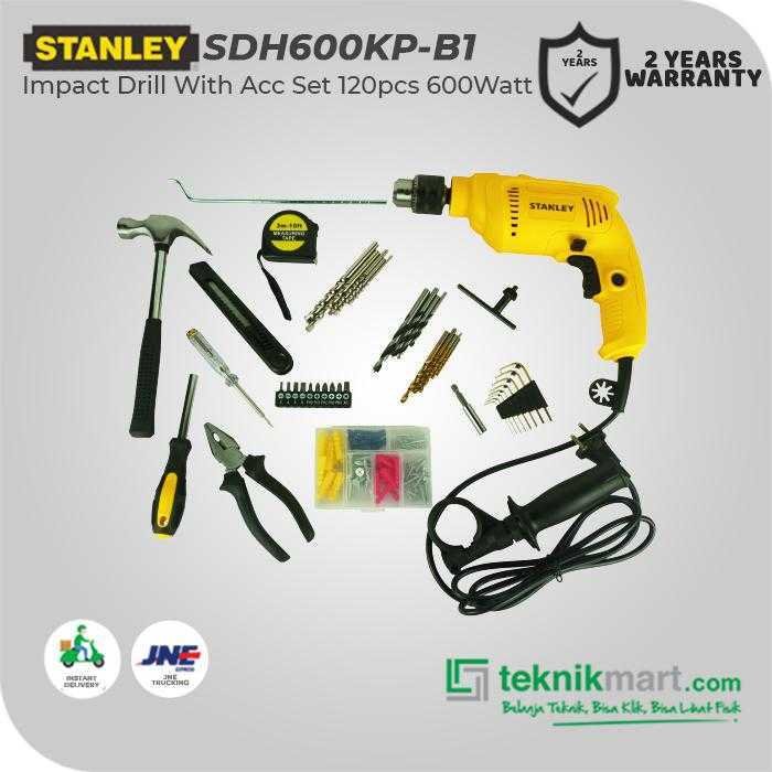 STANLEY SDH600KP IMPACT DRILL WITH ACCESSORIES SET 600WATT 120PCS - Image 3