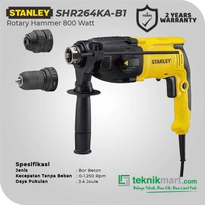 STANLEY SHR264KA ROTARY HAMMER KIT 800W 26MM 3MODE QCC SDS PLUS - Image 2