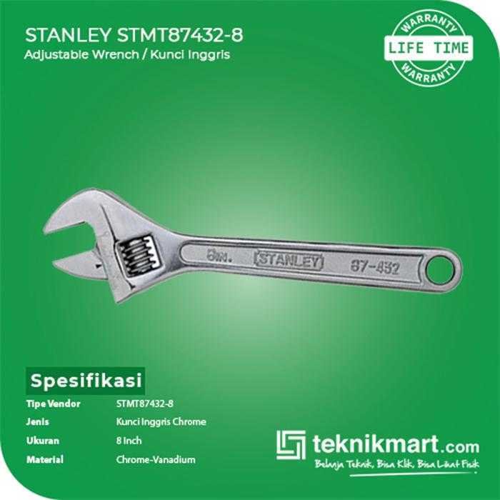 STANLEY STMT87432-8 ADJUSTABLE WRENCH 8" - Image 2
